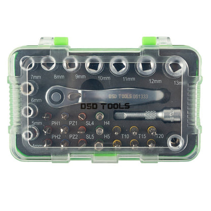 DSD TOOLS 31PC 1/4" DR SOCKET &amp; BIT SET DS1333 image 3