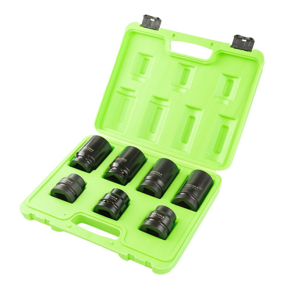 DSD TOOLS 7PC 1" DRIVE METRIC &amp; SAE TRUCK IMPACT SOCKET SET DS1145 image 0