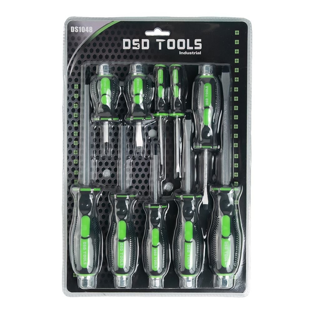 DSD TOOLS 10PC SCREWDRIVER SET PHILIPS AND SLOTTED DS1048 image 0