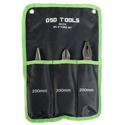 DSD TOOLS 3PC 8" PLIERS SET DS1274 image 2