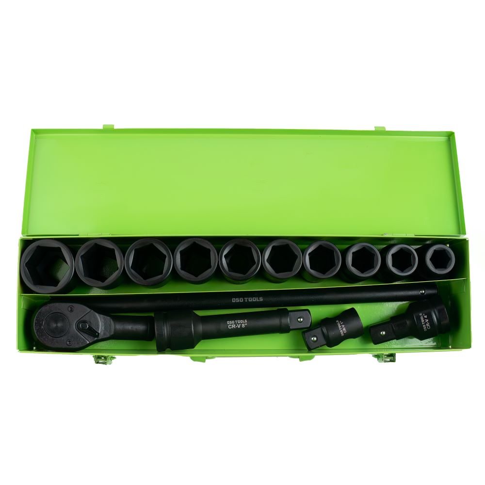 DSD TOOLS 15PC 1" DR 6PT SHALLOW IMPACT SOCKET SET DS1178 image 2