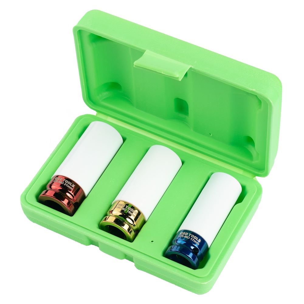 DSD TOOLS 3PC 1/2" DR DEEP IMPACT SOCKETS FOR ALLOY WHEELS DS1127 image 0