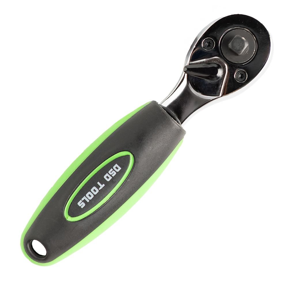 DSD TOOLS 3/8" &amp; 1/4" DR DOUBLE HEAD STUBBY RATCHET DS1083 image 0