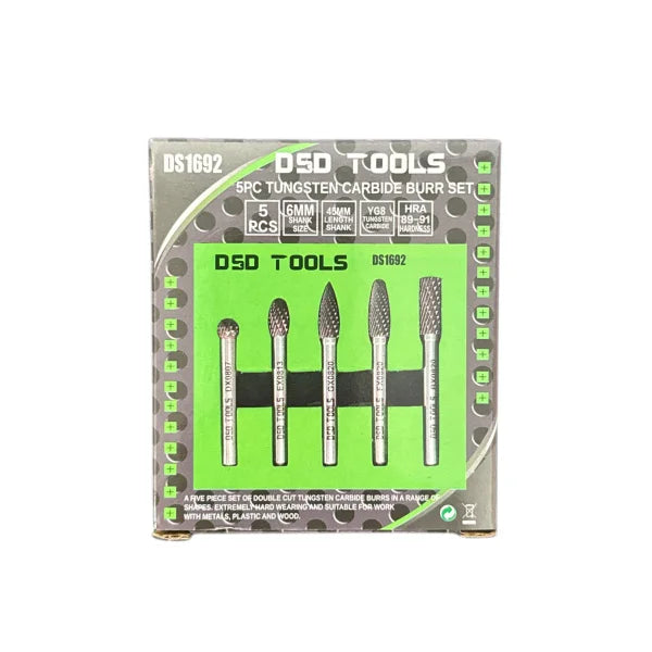 5PC TUNGSTEN CARBIDE BURR SET