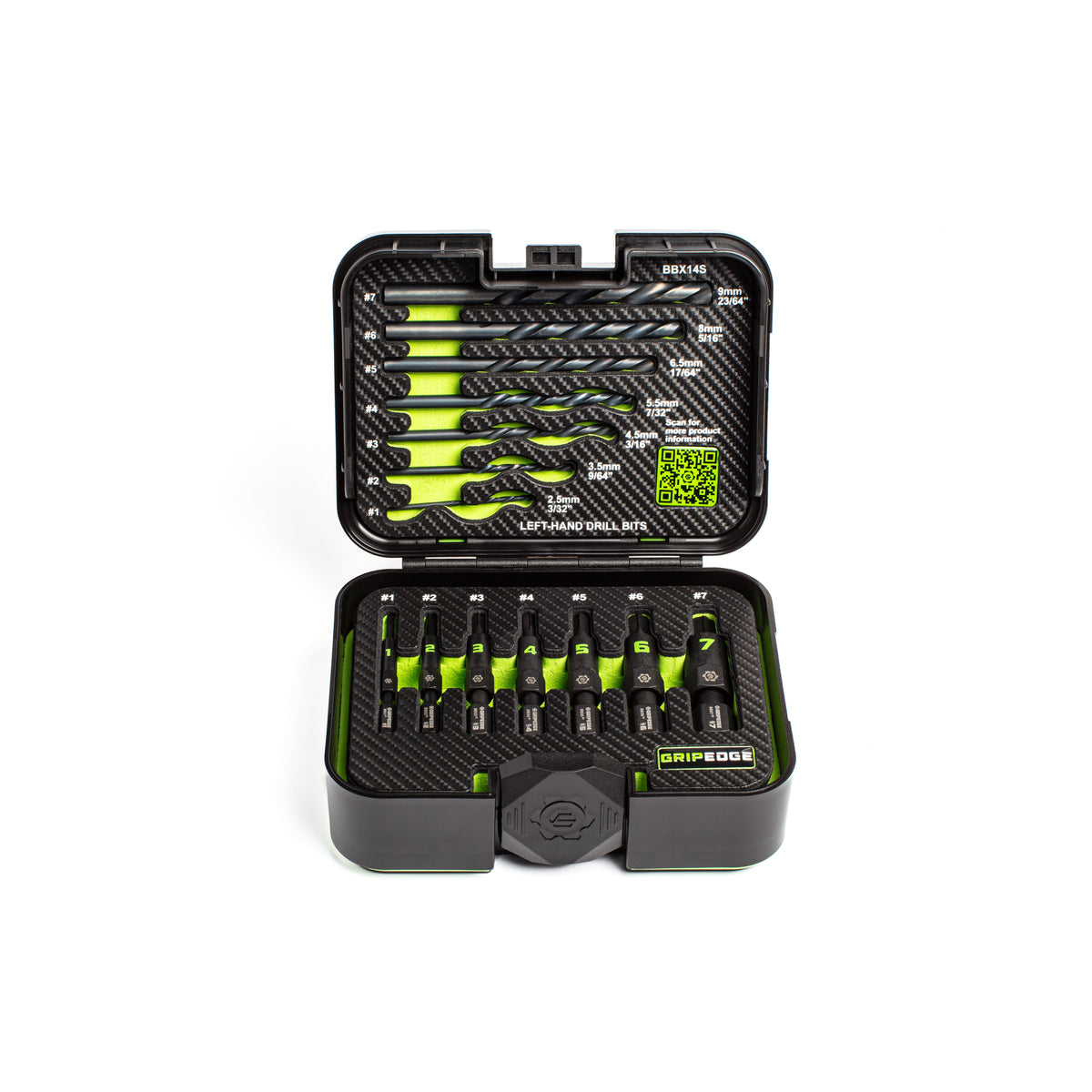 GripEdge BBX14S 14 piece broken bolt extractor set