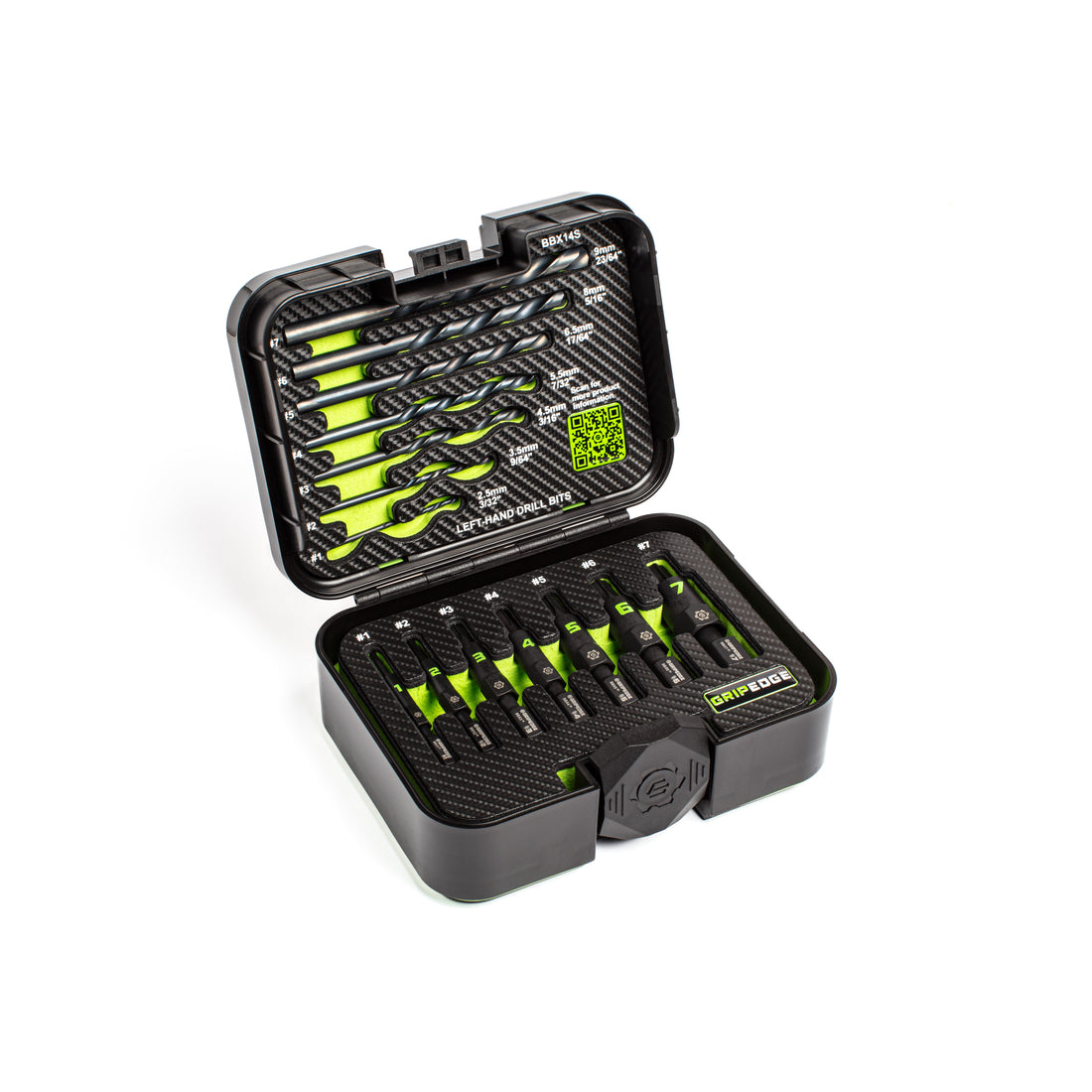 GripEdge BBX14S 14 piece broken bolt extractor set