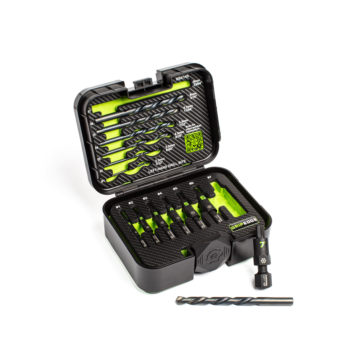GripEdge BBX14S 14 piece broken bolt extractor set