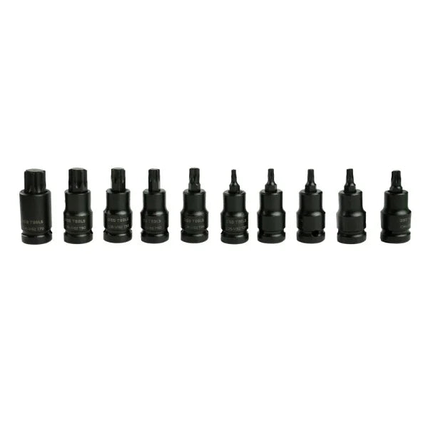 10PC 1/2″ DR IMPACT TORX BIT SOCKETS
