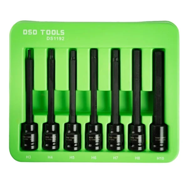 7PC 3/8″ DR EXTRA LONG IMPACT HEX BIT SOCKET SET