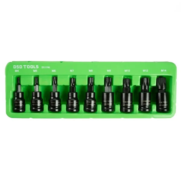 9PC 3/8″ DR IMPACT SPLINE BIT SOCKETS