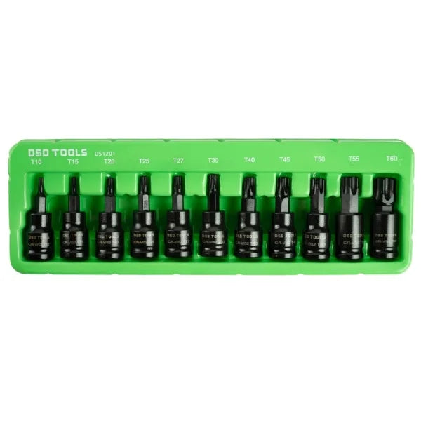 11PC 3/8″ DR IMPACT TAMPER STAR BIT SOCKETS