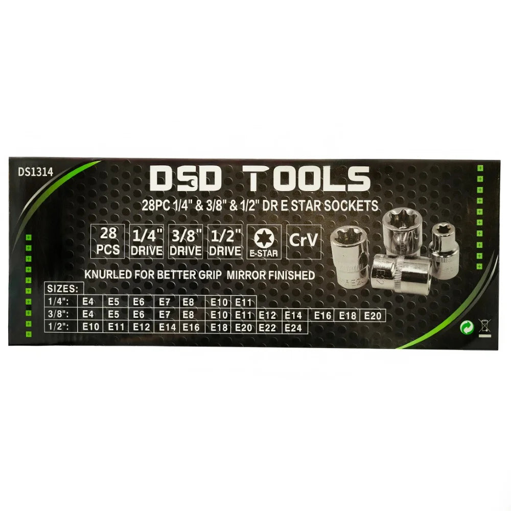 28pc E Star Sockets