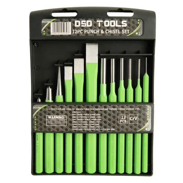 12PC PUNCH & CHISEL SET