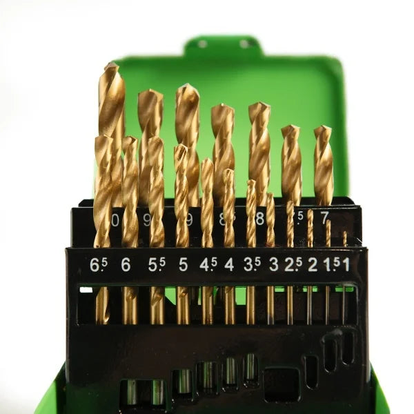 19PC HSS TITANIUM COATED METRIC DRILL BIT SET 1 – 10MM