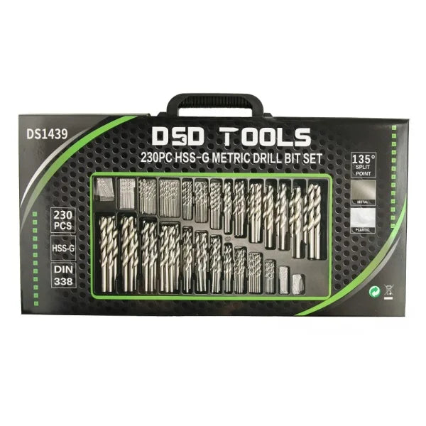 230PC HSS-G METRIC DRILL BIT SET 1 – 13MM