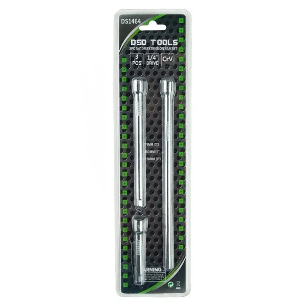 3PC 1/4″ DR EXTENSION BAR SET