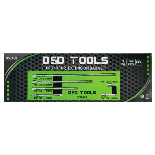 6PC 1/4″ DR. EXTENSION BAR SET