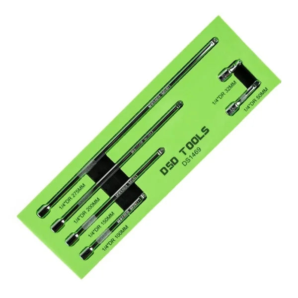 6PC 1/4″ DR WOBBLE EXTENSION BAR SET