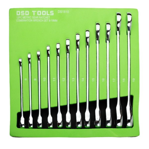 12pc Metric Ratchet Combination Wrench Set 8–19mm - product image 2