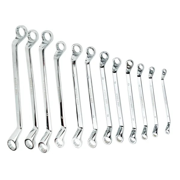 12pc Double Offset Ring Spanner Set 6–32mm, 75°