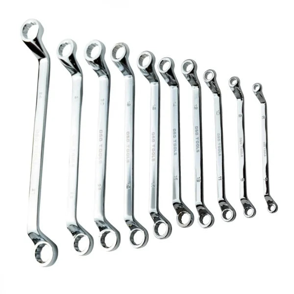 10pc Double Offset Ring Spanner Set 6–27mm, 75°
