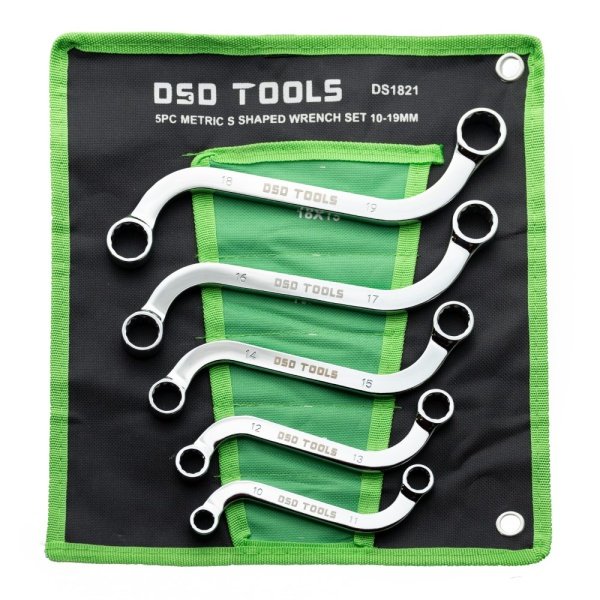 5pc Metric S-Shaped Wrench Set 10–19mm