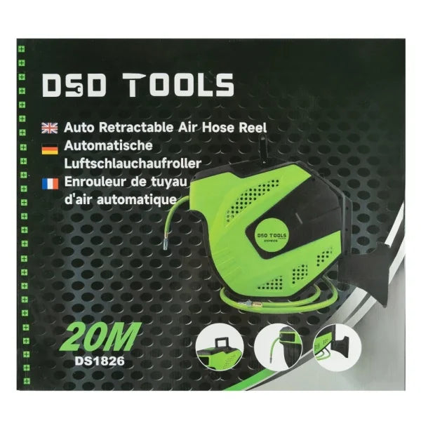 20M AUTO RETRACTABLE AIR HOSE REEL