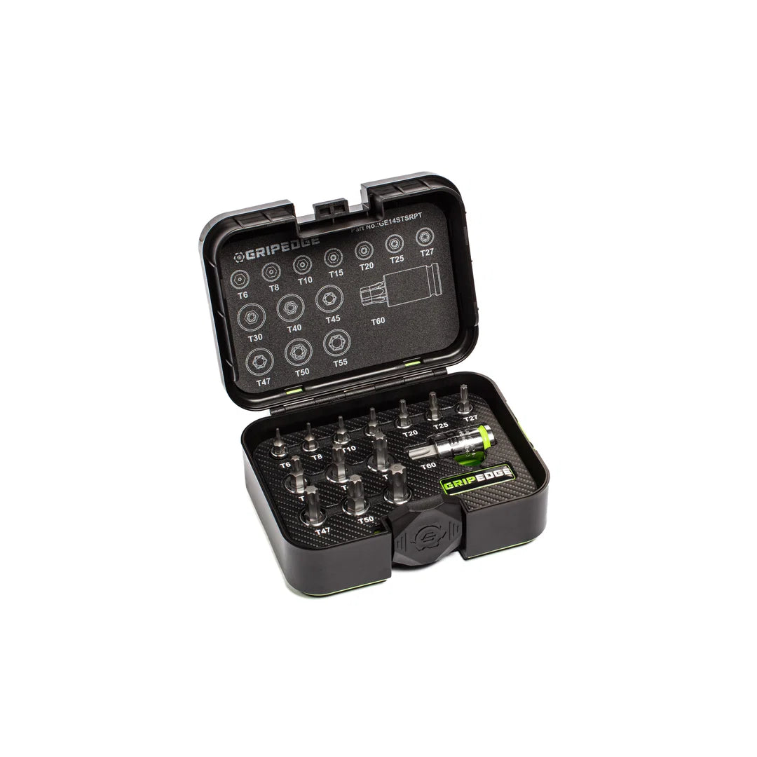 GripEdge 14PC RPT Torx Star Driver Set T6–T60