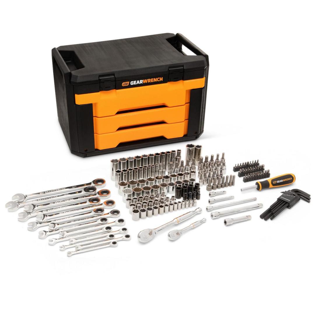 GearWrench GW168MM 168 piece metric mechanics tool set