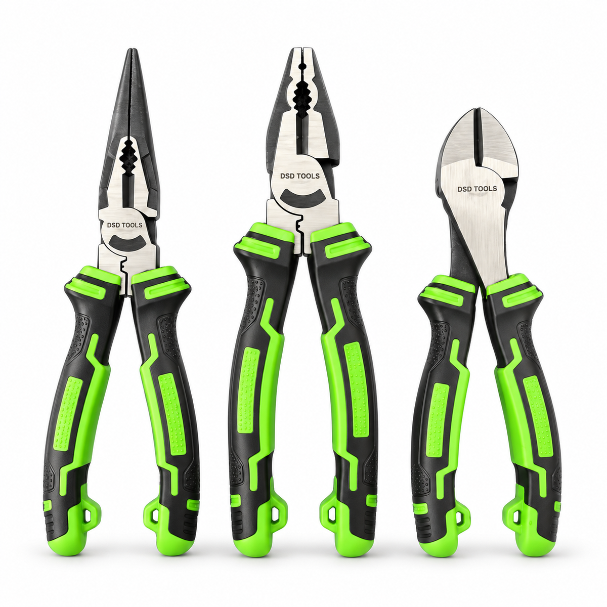 3PC HEAVY DUTY 8″ FINISH PLIERS SET