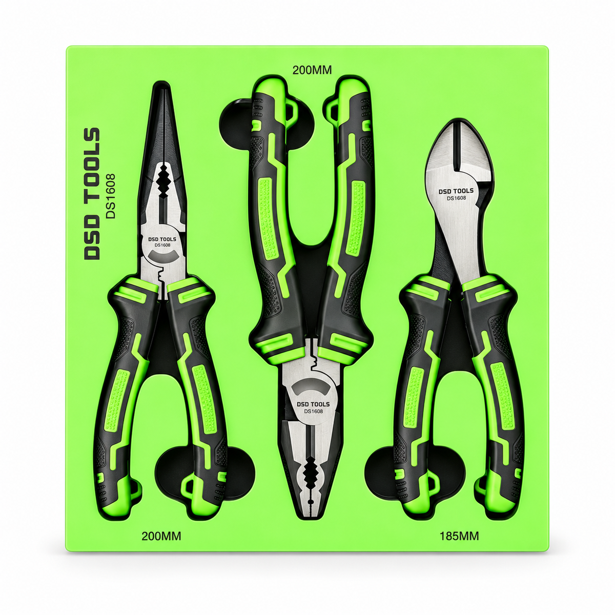 3PC HEAVY DUTY 8″ FINISH PLIERS SET
