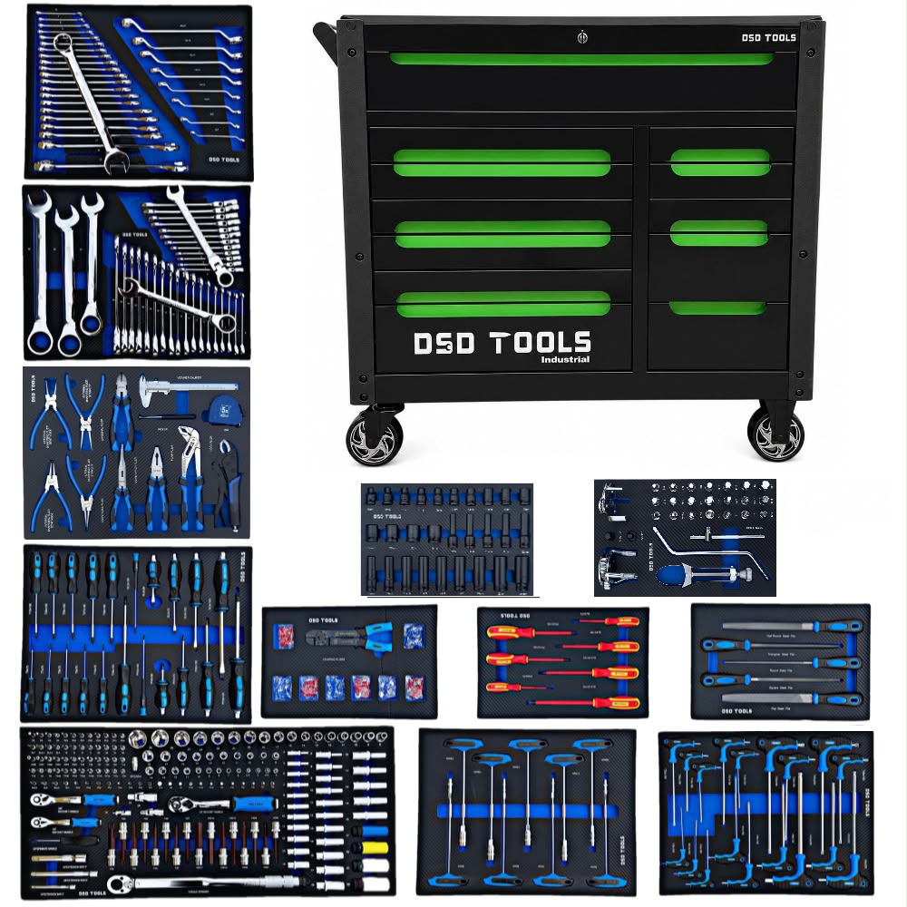 DSD TOOLS 12 DRAWER ROLLER TOOL CHEST 12 CABINETS TOOLS INCLUDED