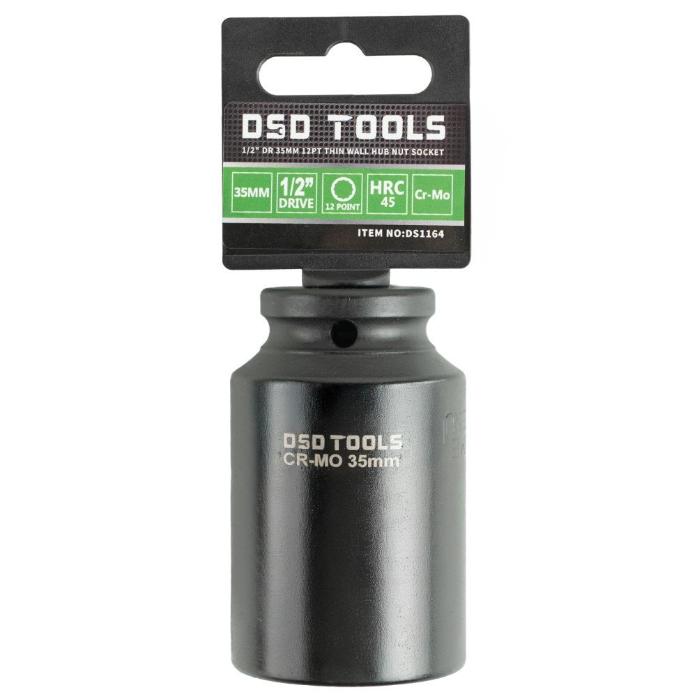 DSD TOOLS 1/2 DR 35MM 12PT THIN WALL HUB NUT SOCKET  DS1164 image 0