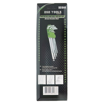 DSD TOOLS 9PC EXTRA LONG BALL HEX KEY SET DS1044 image 3