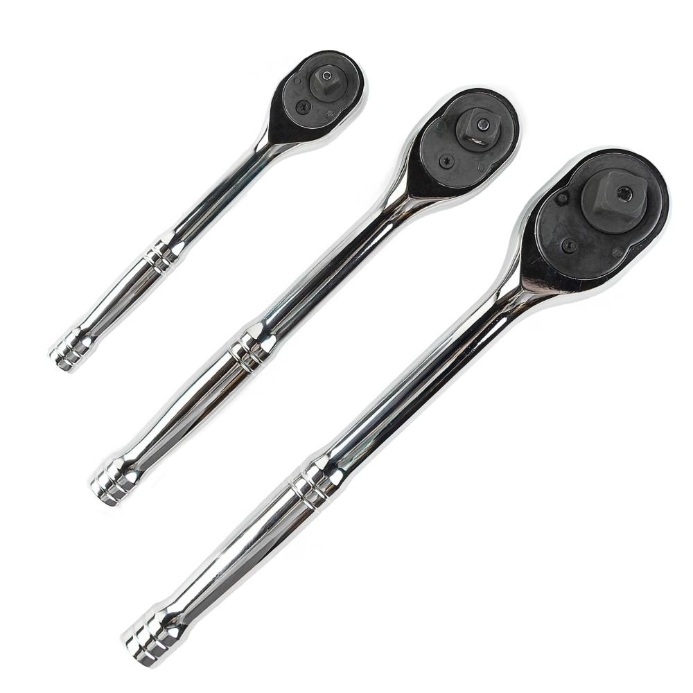DSD TOOLS 3PC HAND RATCHET SET 1/4" - 3/8" - 1/2" DS1084 image 0