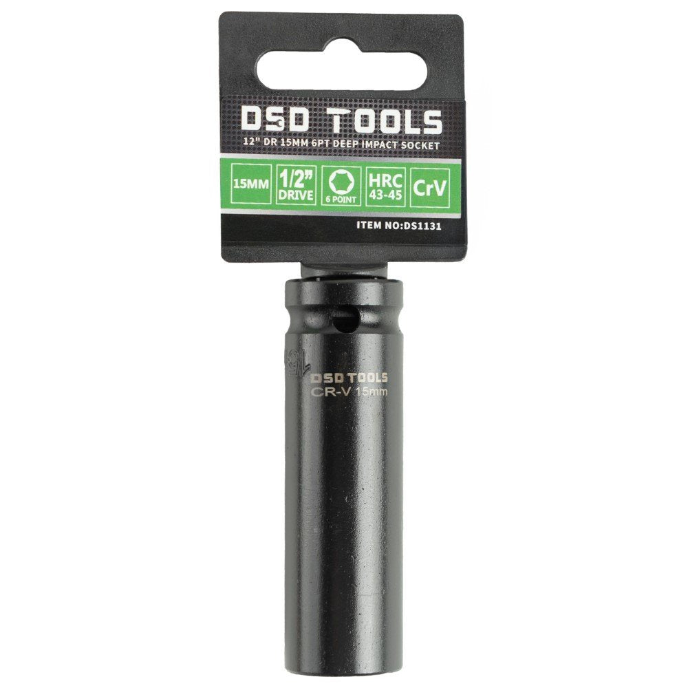 DSD TOOLS 1/2 DR 15MM 6PT DEEP IMPACT SOCKET DS1131 image 0