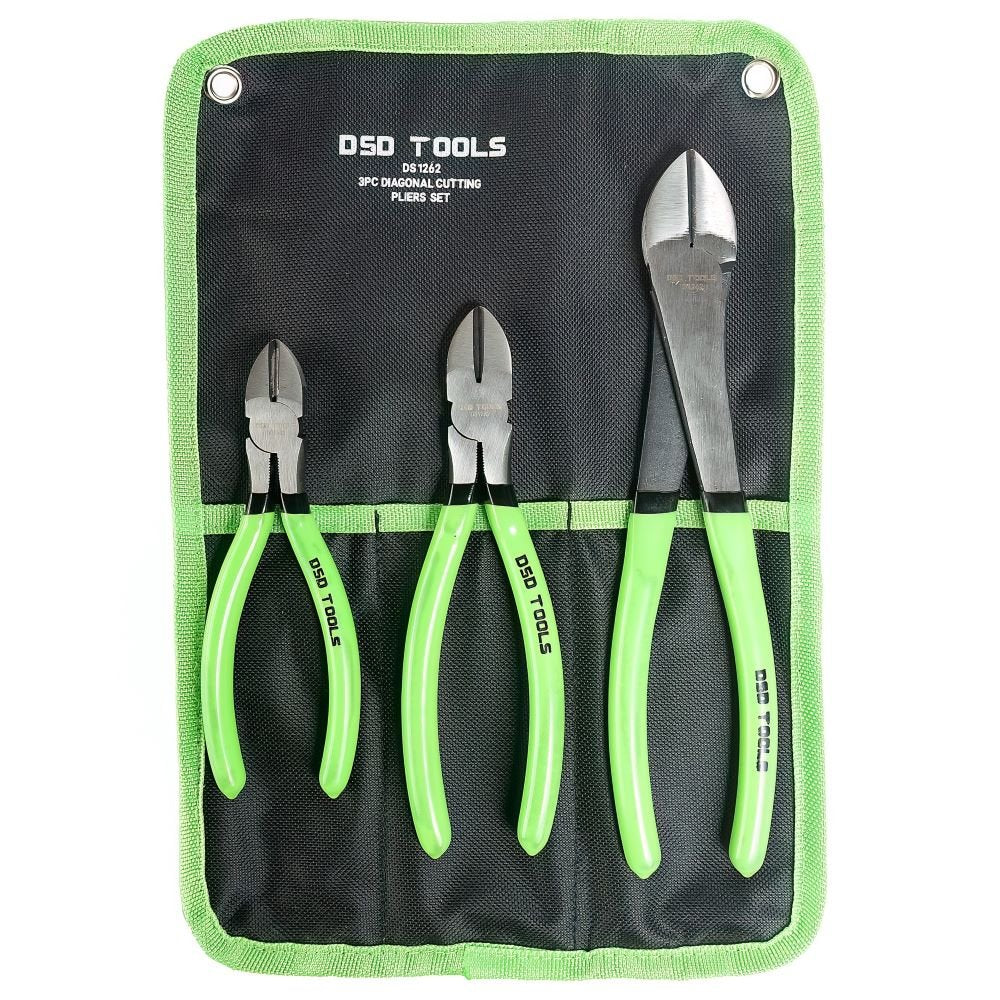 DSD TOOLS 3PC DIAGONAL CUTTING PLIERS SET DS1262 image 0