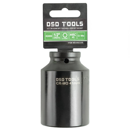 DSD TOOLS 1/2 DR 41MM 6PT THIN WALL HUB NUT DS1155 image 0