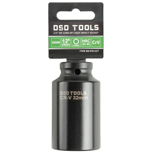 DSD TOOLS 1/2 DR 32MM 6PT DEEP IMPACT SOCKET DS1137 image 0