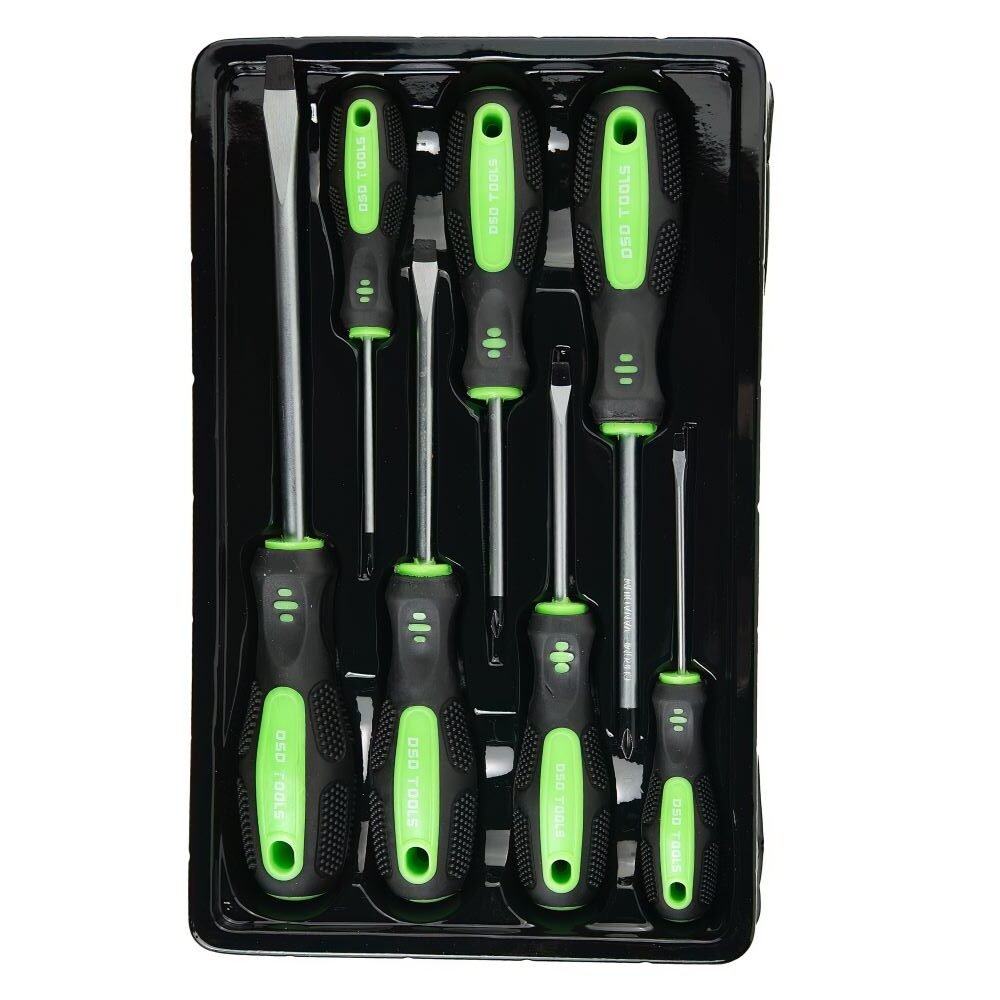 DSD TOOLS 7PC CUSHIONED SCREWDRIVER SET SLOTTED AND PHILLIPS DS1054 image 1