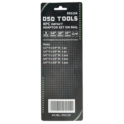DSD TOOLS 8PCS IMPACT ADAPTOR SET ON RAIL DS1124 image 2