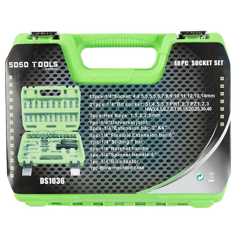 DSD TOOLS 46PC 1/4 DR METRIC SOCKET &amp; BIT SET DS1036 image 6