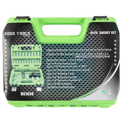 DSD TOOLS 46PC 1/4 DR METRIC SOCKET &amp; BIT SET DS1036 image 6