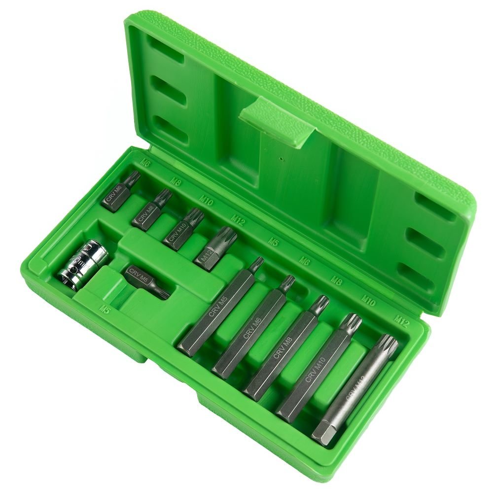 DSD TOOLS 11PC 3/8" DR SPLINE BIT SET DS1215 image 0