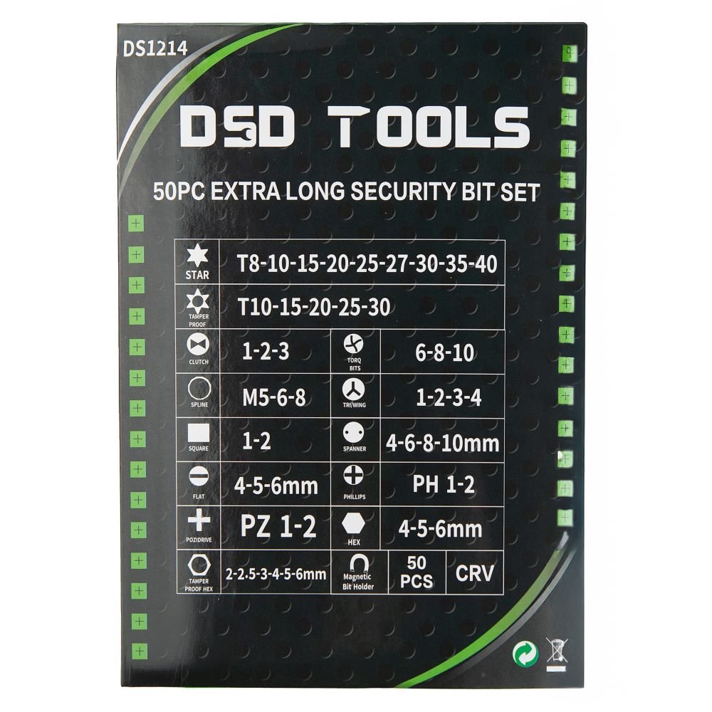 DSD TOOLS 50PC EXTRA LONG SECURITY BIT SET DS1214 image 7