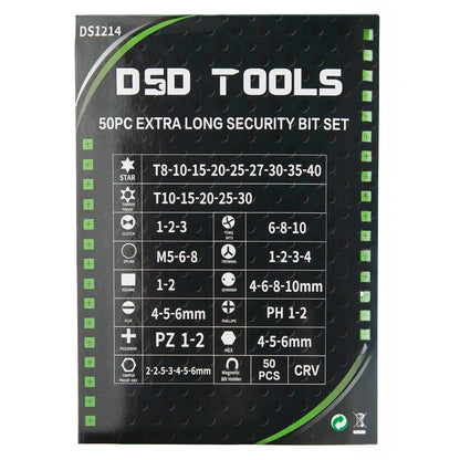 DSD TOOLS 50PC EXTRA LONG SECURITY BIT SET DS1214 image 7