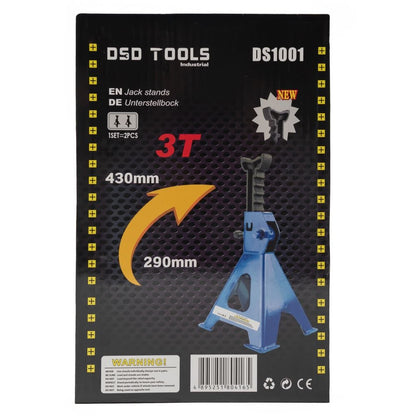 DSD TOOLS 3 TON AXLE STANDS DS1001 image 2