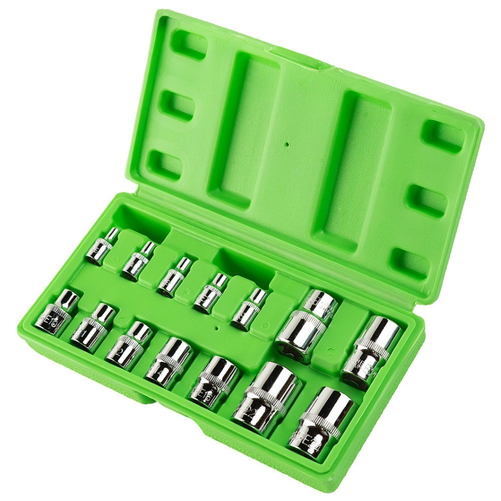 DSD TOOLS 14PC E-STAR SOCKETS 1/4", 3/8", 1/2" DRIVE DS1312 image 0