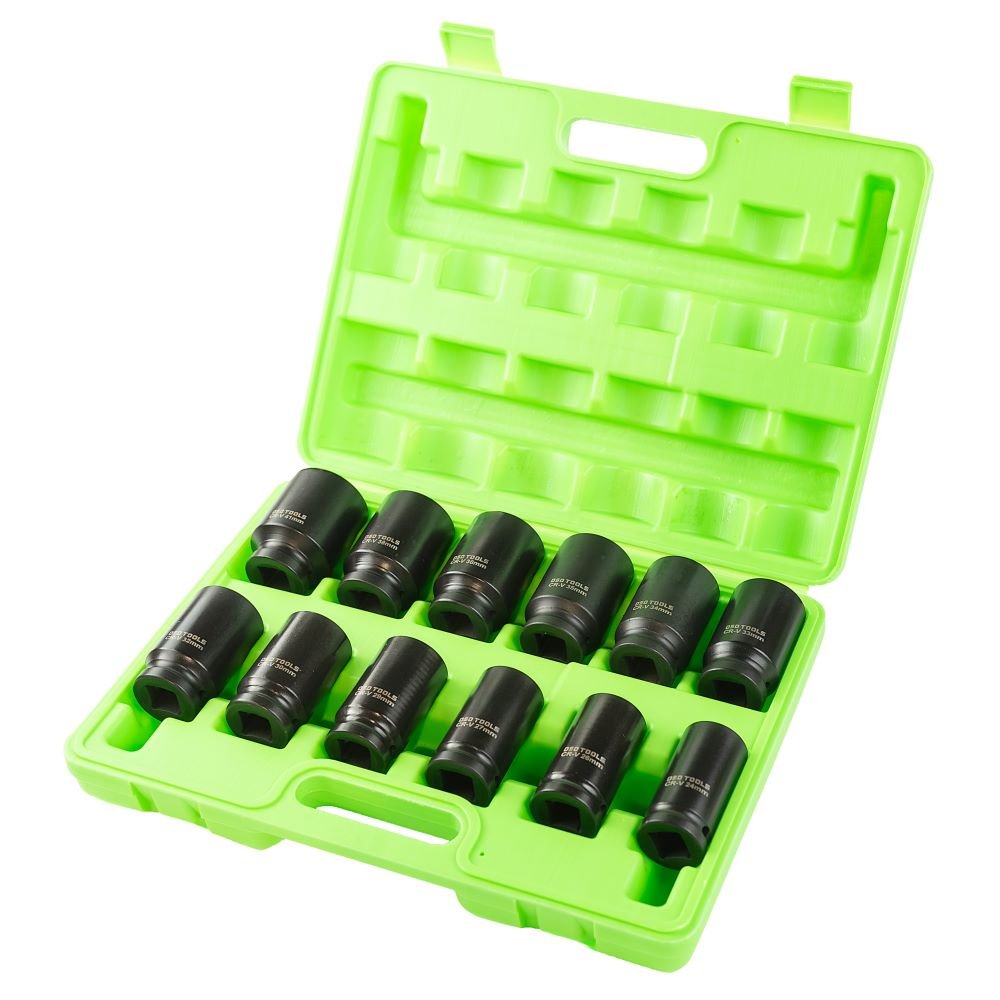 DSD TOOLS 12PC 3/4" DR 6PT DEEP IMPACT SOCKETS METRIC DS1102 image 0