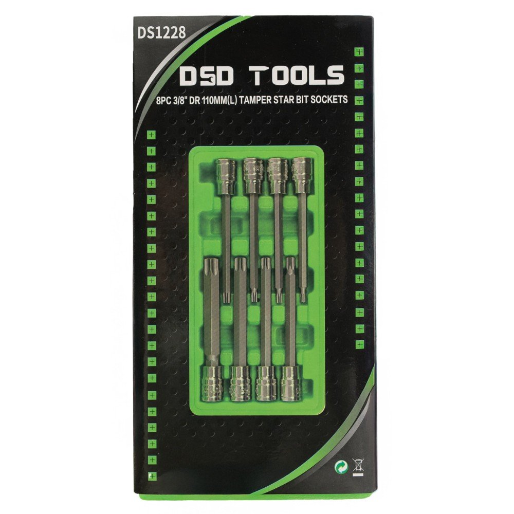 DSD TOOLS 8PC 3/8" DR 110MM(L) TAMPER STAR BIT SOCKETS DS1228 image 3